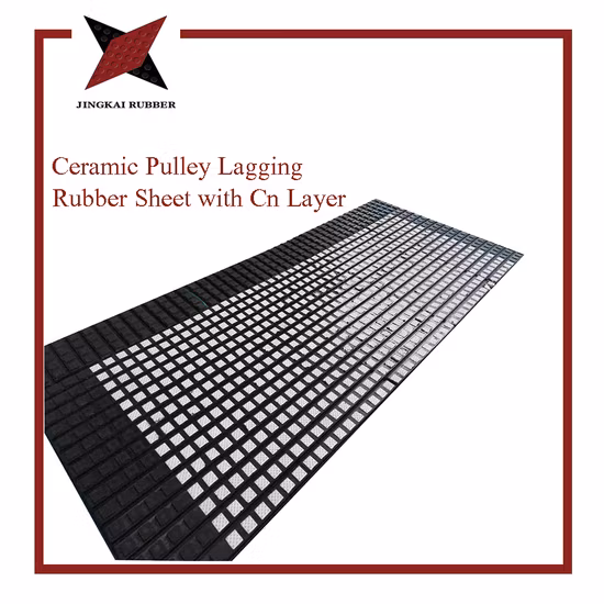 Revestimiento de polea de caucho cerámico para cinta transportadora de minería del carbón Revestimiento de polea de cerámica Hoja de caucho