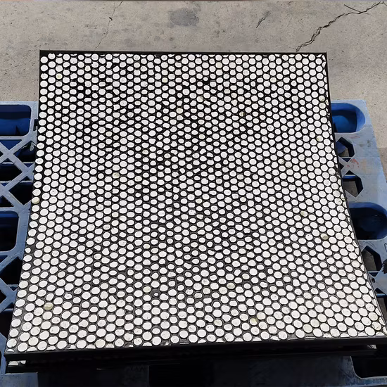 Placas de desgaste compuestas de caucho cerámico Zta Chute Revestimiento cerámico